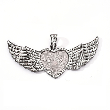 Alloy Pendant Cabochon Settings PALLOY-S107-001B-RS-1