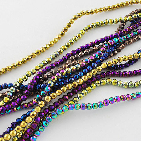 Non-magnetic Synthetic Hematite Beads Strands G-Q890-3mm-7-1