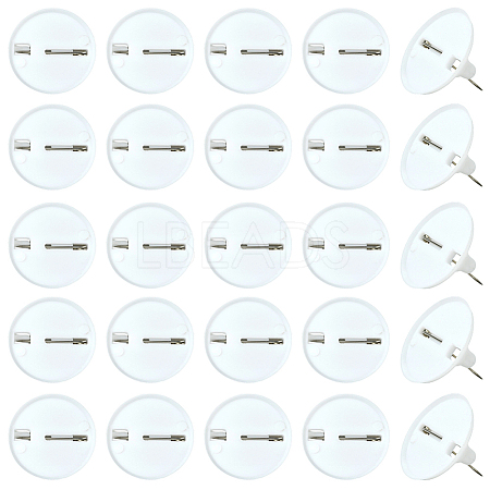 80Pcs Plastic Brooch Base Settings KY-SC0002-39B-1