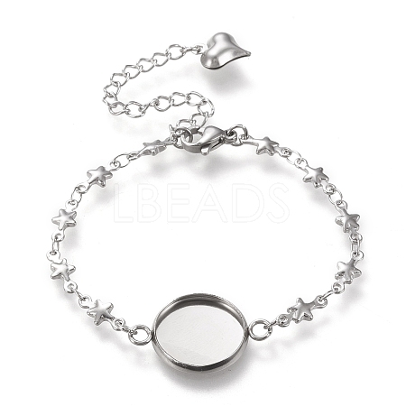 304 Stainless Steel Bracelet Making STAS-L248-008P-B-1