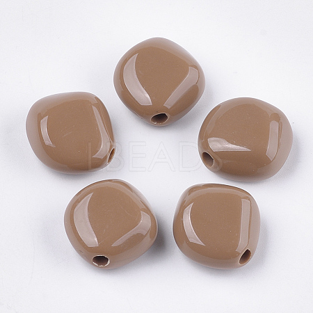Opaque Acrylic Beads X-MACR-T025-02C-1