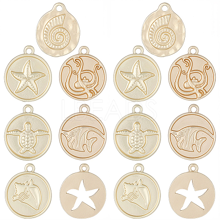 28Pcs 7 Styles Alloy Pendants FIND-SC0021-99-1