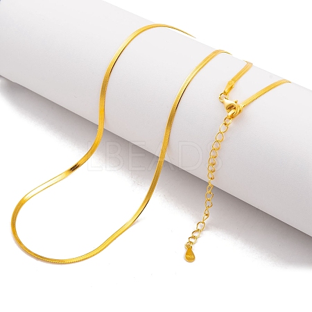925 Sterling Silver Snake Chain Necklaces NJEW-P300-01B-G-1