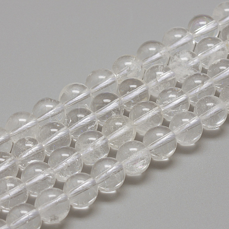 Natural Quartz Crystal Beads Strands G-R446-10mm-29-1