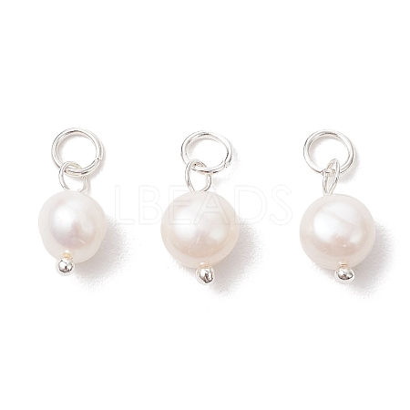 Natural Cultured Freshwater Pearl Two Sides Polished Charms PALLOY-JF04036-02-1