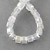 Electroplate Glass Beads Strands EGLA-R030-6x6mm-20-2