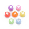 Opaque Acrylic Beads X-MACR-T027-01-4