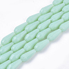 Opaque Solid Color Glass Beads Strands X-GLAA-T009-001H-1