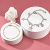 Starfish & Tortoise & Cowrie Shell Shape 304 Stainless Steel Charm Bracelets Set for Girl Women BJEW-JB06984-2