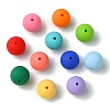 Rubberized Style Opaque Acrylic Beads MACR-CJC0009-02A-8
