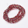Electroplate Transparent Glass Beads Strands LS-EGLA-A034-T6mm-S03-2