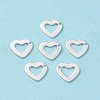 304 Stainless Steel Open Heart Charms STAS-L234-087S-1