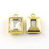 Rectangle Faceted Glass Pendants X-TIBE-Q050-190H-LF-1