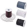 Yilisi 4 Rolls 4 Colors Waxed Cotton Thread Cords YC-YS0001-01-9