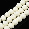 Painted Natural Wood Beads Strands WOOD-S053-54N-1