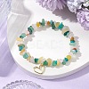 Natural Mixed Stone Chips Beaded Stretch Bracelets BJEW-JB11117-2