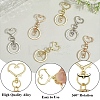 18Pcs Alloy Swivel Keychain Clasps KEYC-SP0001-48B-G-5