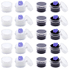 20Pcs 2 Colors Round Jewelry Clear Plastic Loose Diamond Storage Box CON-GF0001-15B-1