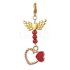 Valentine's Day Alloy Enamel Pendant Decoraton HJEW-JM02028-02-3