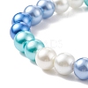 Glass Pearl Round Beaded Stretch Bracelet for Women BJEW-JB08532-6