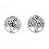 Stainless Steel Stud Earrings EJEW-JE03281-2