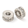 Rack Plating Brass Micro Pave Cubic Zirconia Spacer Beads KK-F089-39B-P05-1