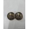 1-Hole Brass Shank Buttons X-BUTT-WH0001-06-23mm-2