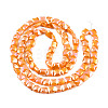 Electroplate Opaque Solid Color Glass Beads Strands EGLA-N002-42-04-2