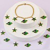 40Pcs 2 Style Golden Alloy Enamel Pendants ENAM-LS0001-54-6