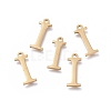 Ion Plating(IP) 304 Stainless Steel Charms STAS-K215-03G-1
