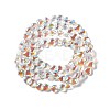 Transparent Electroplate Glass Beads Strands EGLA-E030-01I-2