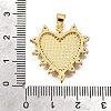 Brass Micro Pave Cubic Zirconia Shell Pendants KK-D328-27G-C-3