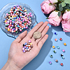 300Pcs Opaque Acrylic Beads SACR-YW0001-89A-5