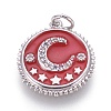Brass Micro Pave Cubic Zirconia Pendants KK-O113-04P-B-1