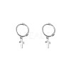 925 Sterling Silver Hoop Earrings EJEW-BB43760-A-1
