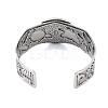 Constellation Alloy Open Cuff Bangles for Women Men BJEW-C064-01AS-09-3