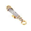 2Pcs Electroplated Natural Quartz Crystal Dyed Copper Wire Wrapped Pendants PALLOY-JF03164-01-5
