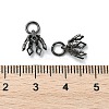 Flower Rack Plating Brass Filigree Bead Cap Bails KK-L102-27B-3