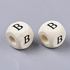 Printed Natural Wood Beads WOOD-T026-001B-2