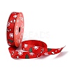 5 Yards Christmas Polyester Printed Grosgrain Ribbon OCOR-A008-01H-2