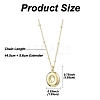 1Pc Initial Letter Brass Pendant Necklaces NJEW-YW0001-24O-2