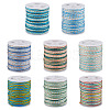 8 Rolls 8 Colors Segment Dyed Nylon Metallic Cord NWIR-TA0001-33-2