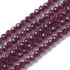 Natural Garnet Beads Strands X-G-F596-03-4mm-1