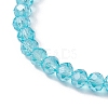 5Pcs 5 Colors Faceted Rondelle Glass Breaded Stretch Bracelets BJEW-JB10259-02-5