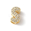 Brass Micro Pave Clear Cubic Zirconia Initial Multi-strand Links KK-S520-01G-19-1