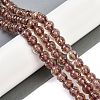 Handmade Gold Sand Lampwork Beads Strands LAMP-P051-L06-10mm-5