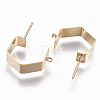 Brass Stud Earring Findings KK-S345-022G-2