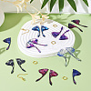 DIY Brass & Epoxy Resin Butterfly Wing Dangle Earring Jewelry Kits DIY-TA0010-65A-7