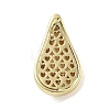 Rack Plating Brass Micro Pave Clear Cubic Zirconia Pendants KK-H474-18G-14-3