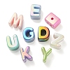 UV Plating Rainbow Iridescent Acrylic Beads OACR-C012-01-1-2